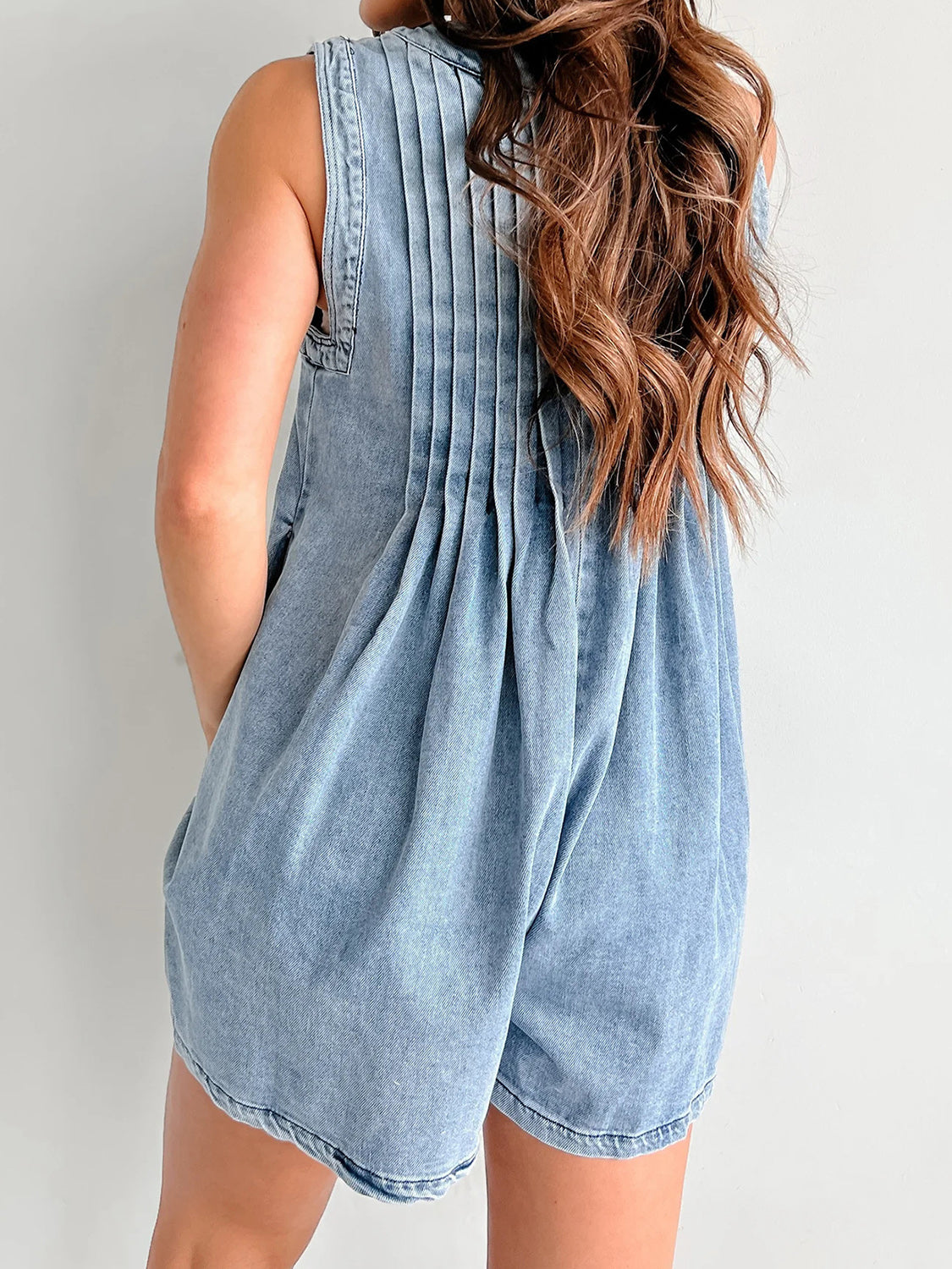 Tied Romper with Pockets.