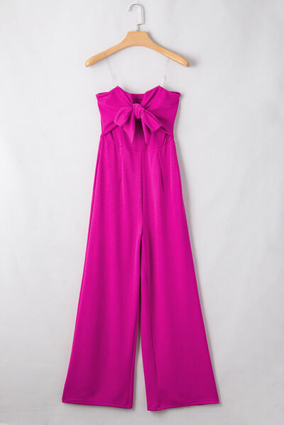 Tied Tube Wide Leg Jumpsuit.