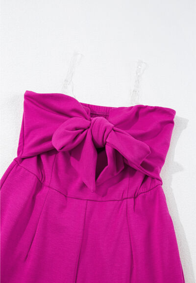Tied Tube Wide Leg Jumpsuit.