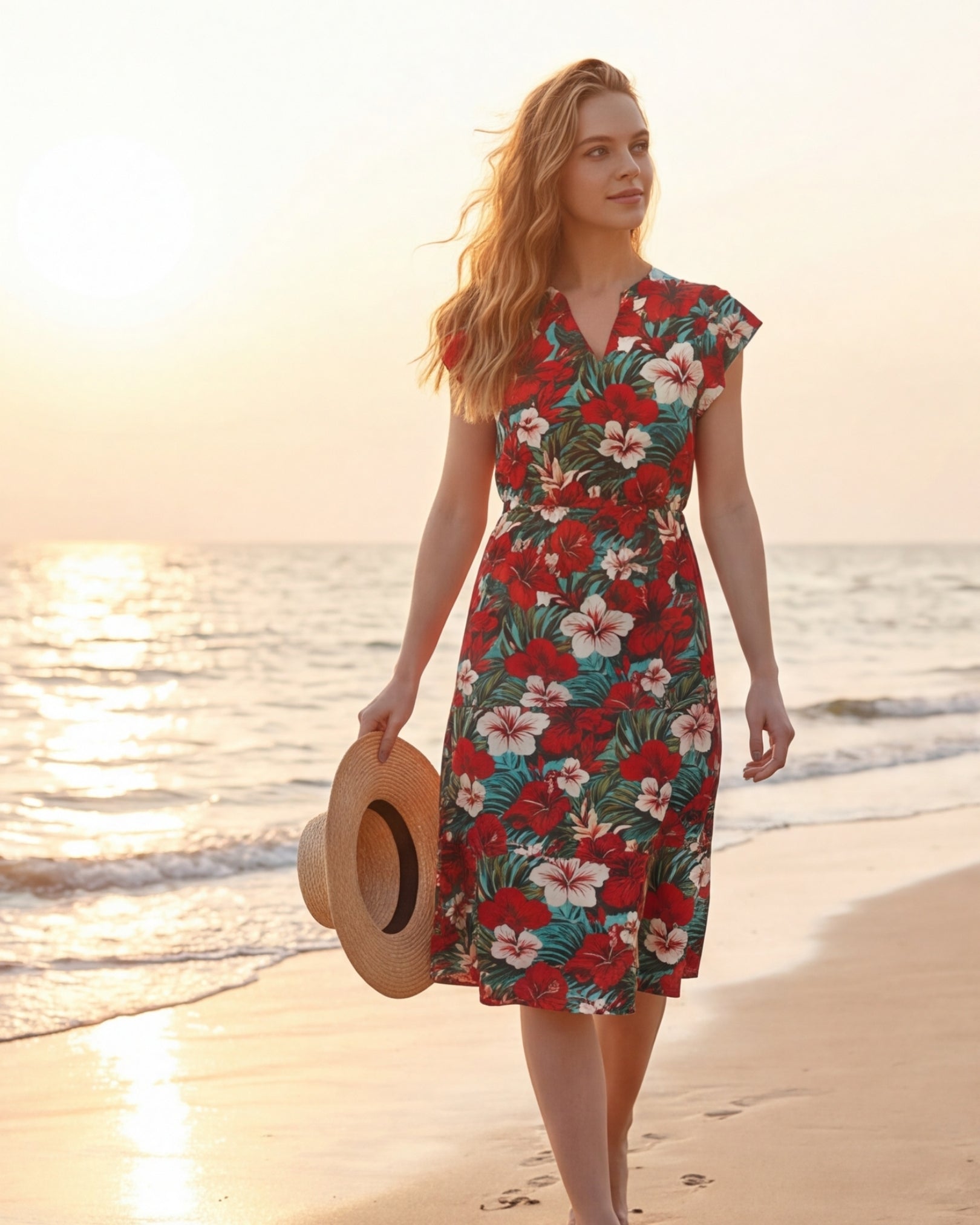 Tiered Midi Dress - Aloha Vibes