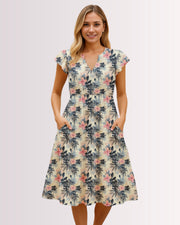 Tiered Midi Dress - Tropical IV