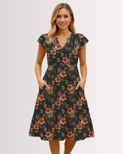 Tiered Midi Dress - Vintage Hawaiian I