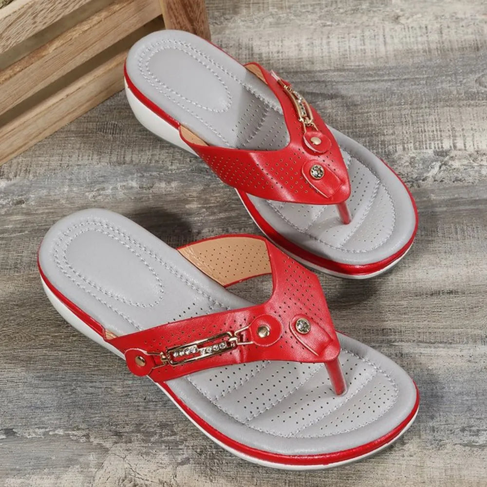 Toe Post Wedge Sandals
