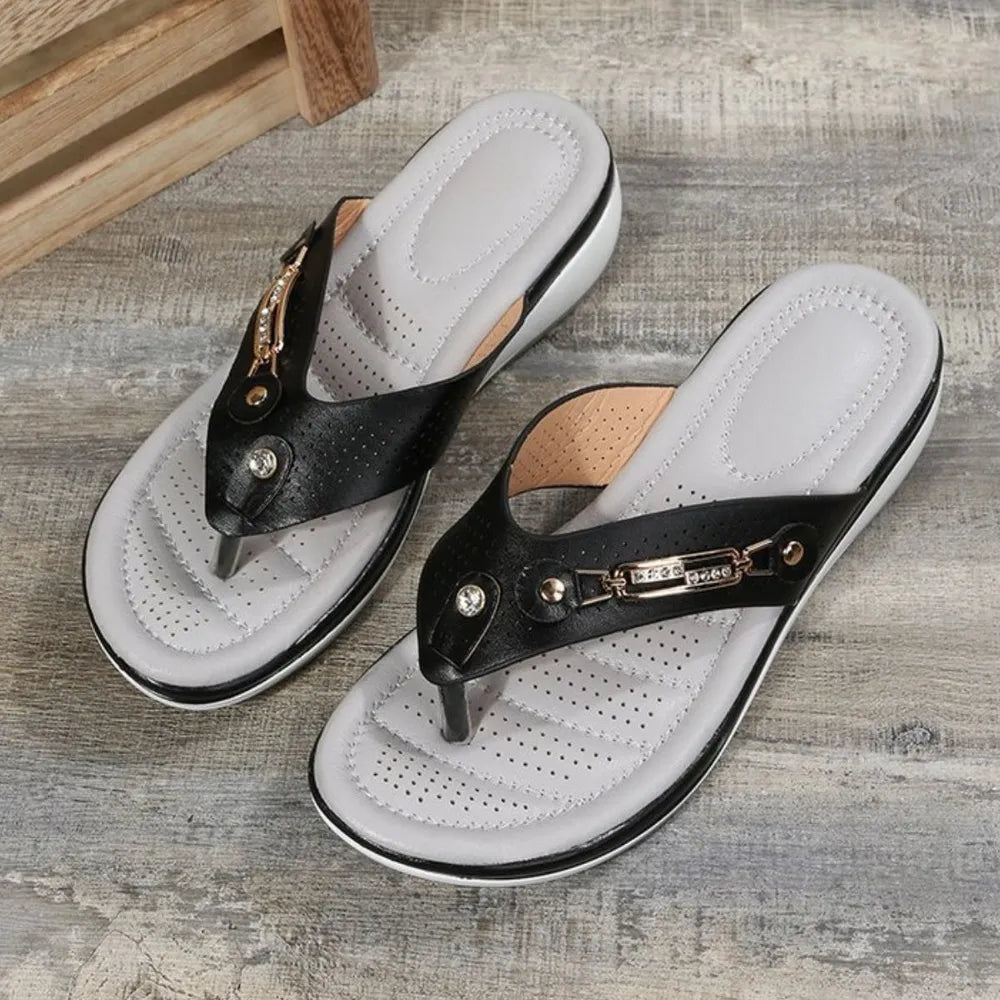 Toe Post Wedge Sandals