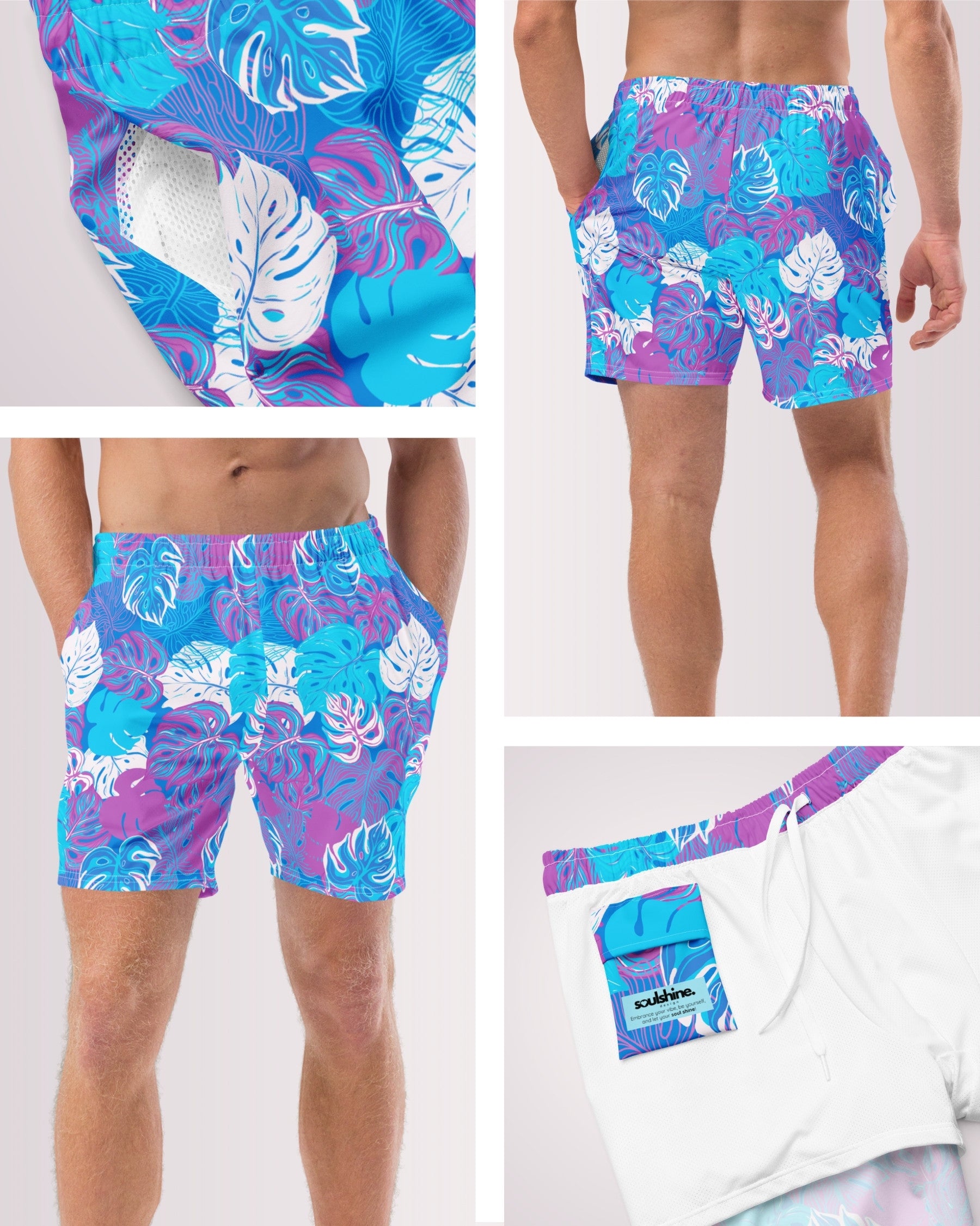 Mens Swim Trunks - Tropical IIB