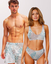 Couples Matching Swimsuits - Tropical Palms II