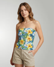 Tube Top - Yellow Hibiscus