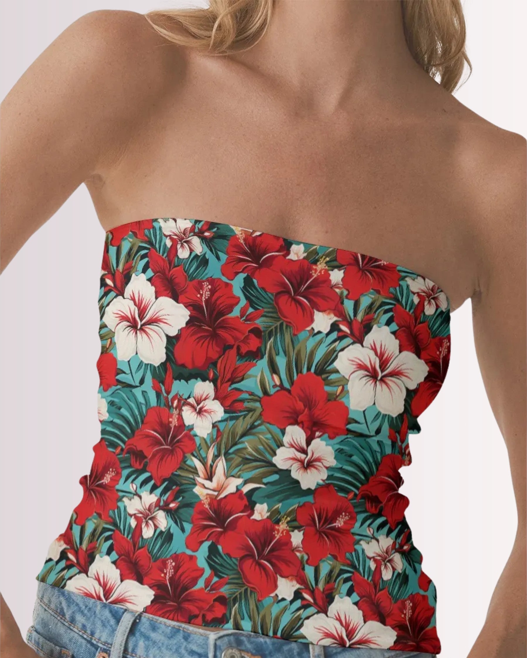 Tube Top - Red Hawaiian II