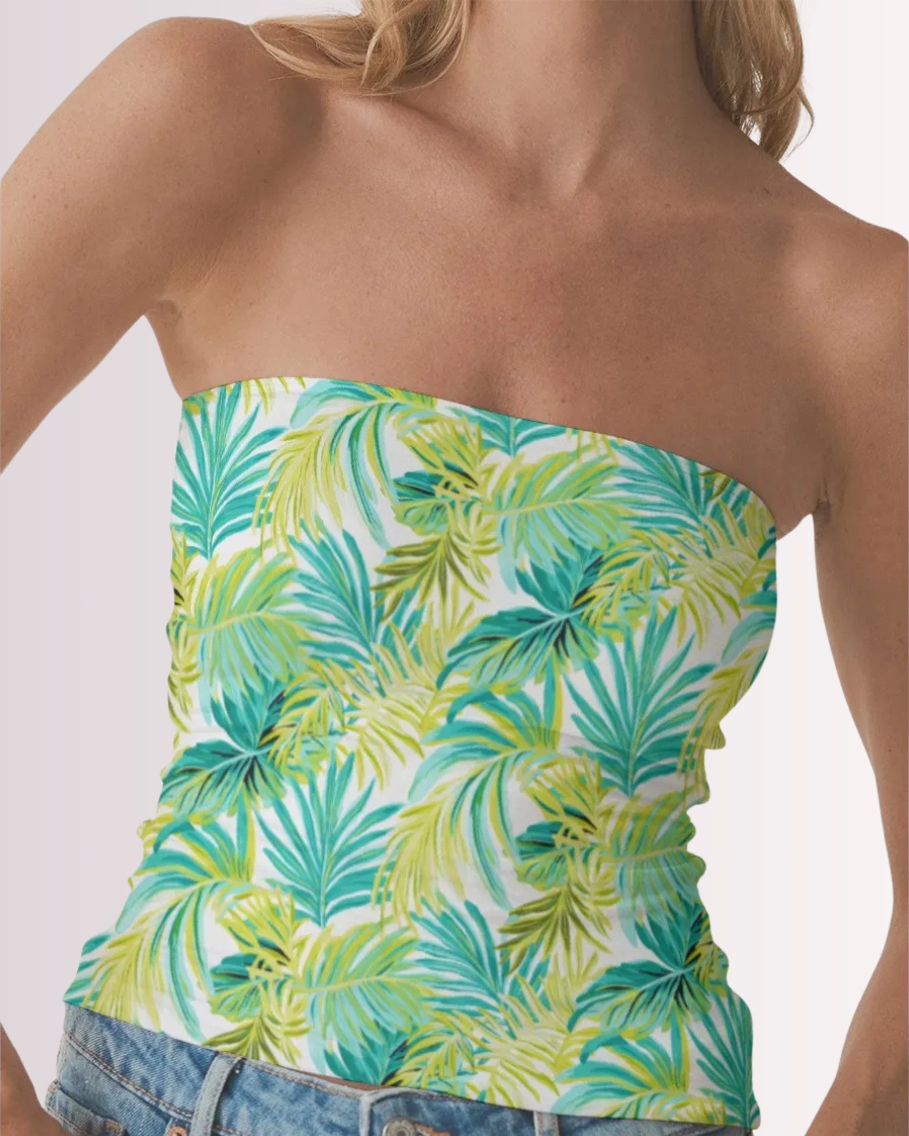 Tube Top - Palm Leaves I