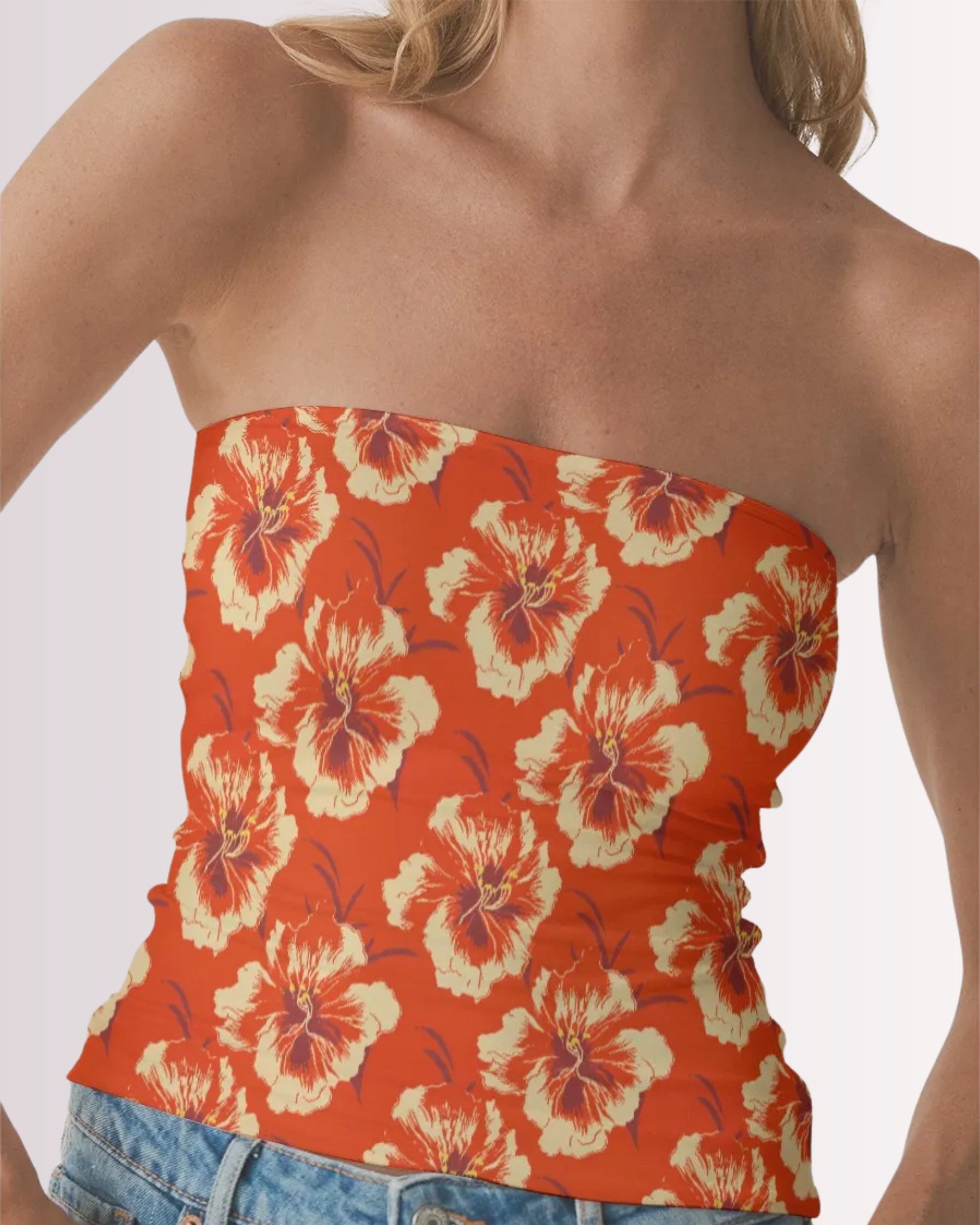 Tube Top - Red Hawaiian I