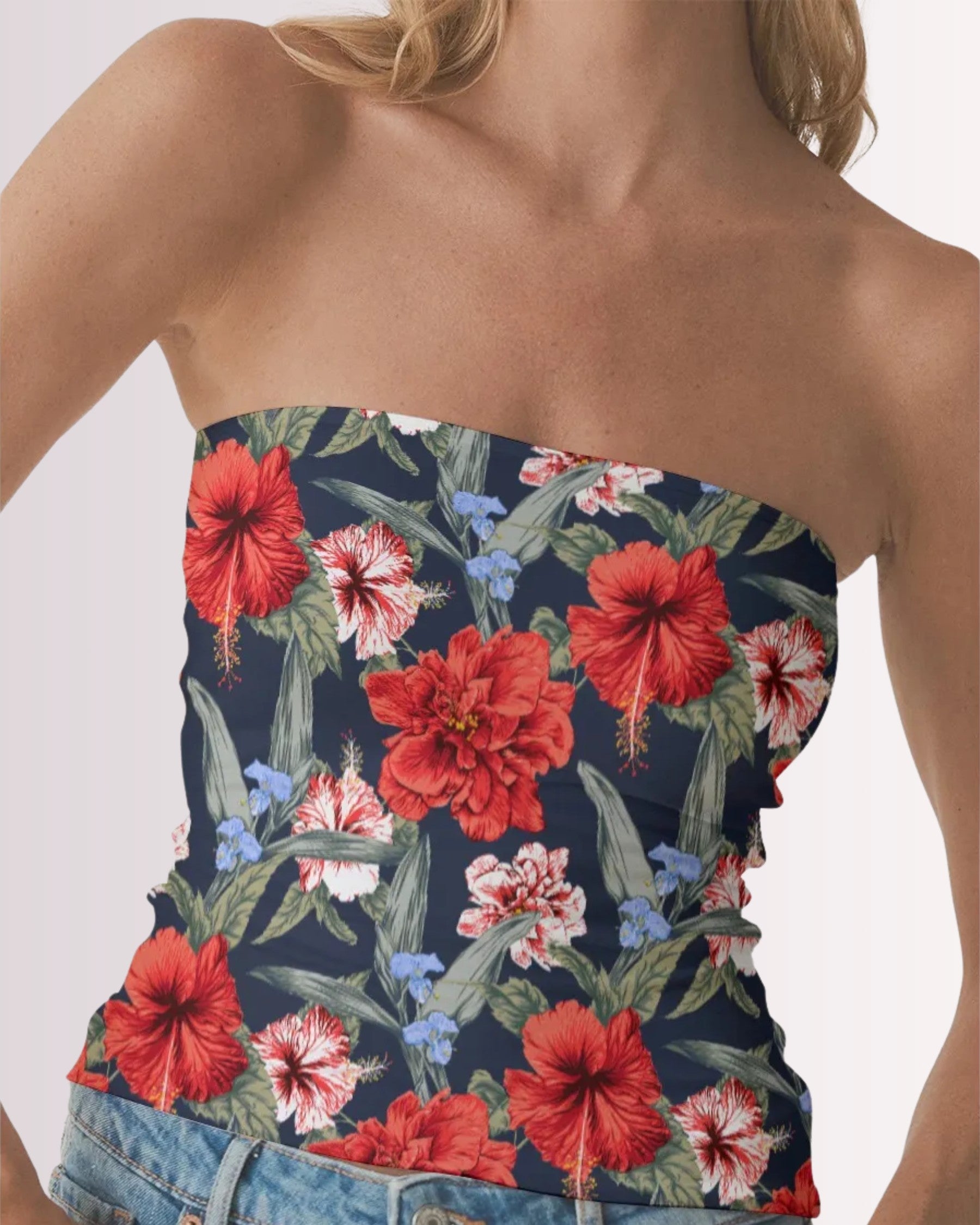 Tube Top - Tropical Floral IX