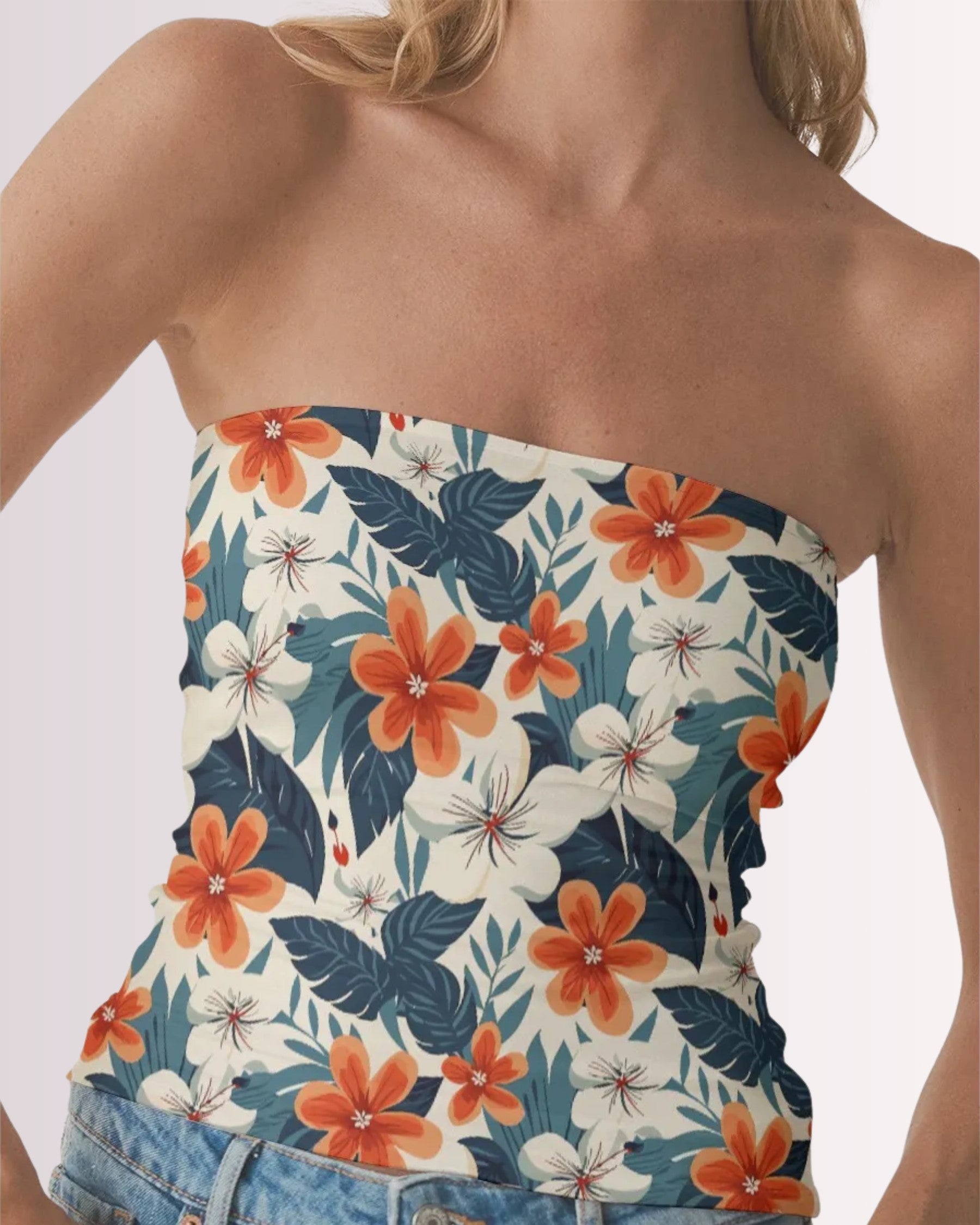 Tube Top - Tropical Floral II