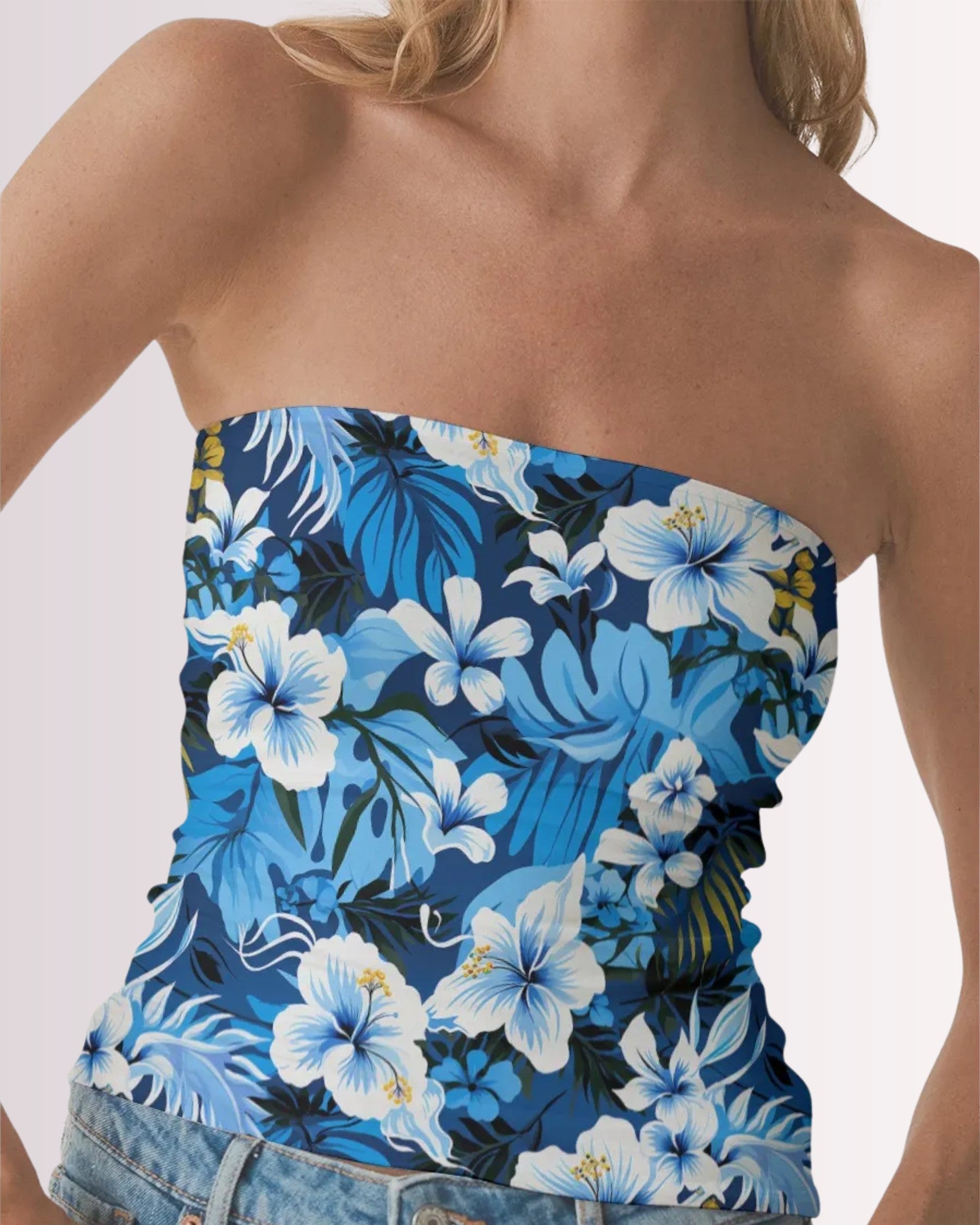 Tube Top - Blue Hawaiian I