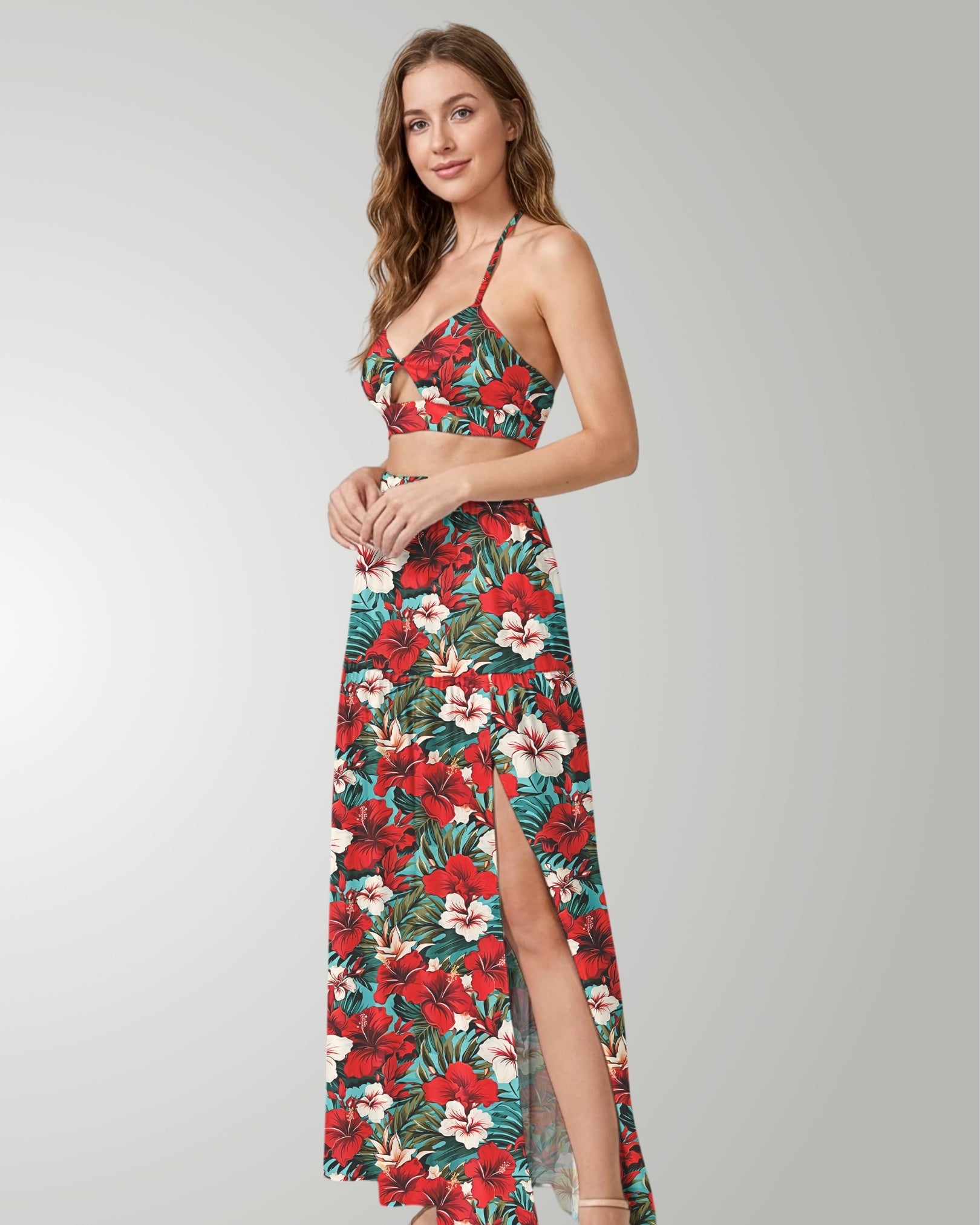 Two-Piece Skirt Set - Aloha Vibes