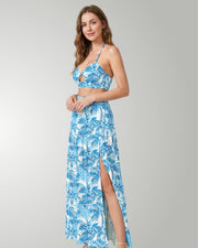 Two-Piece Skirt Set - Blue Palms