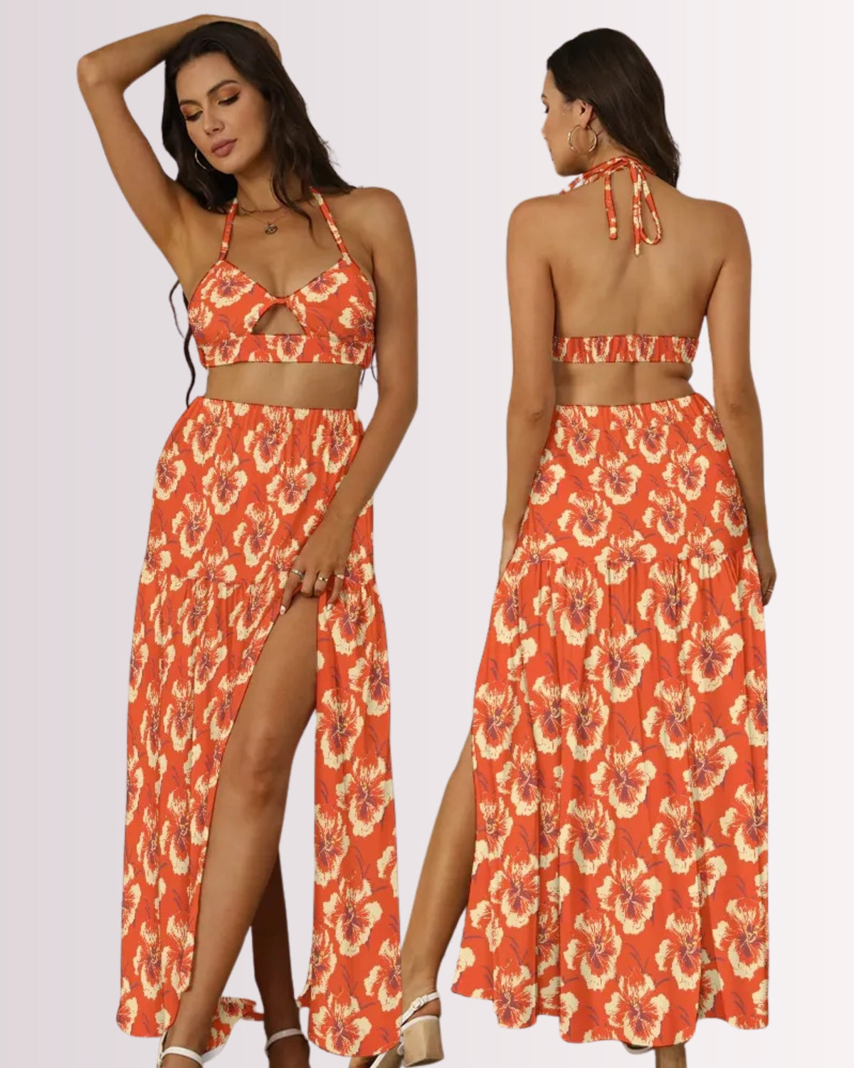 Two-Piece Skirt Set - Island Sunset