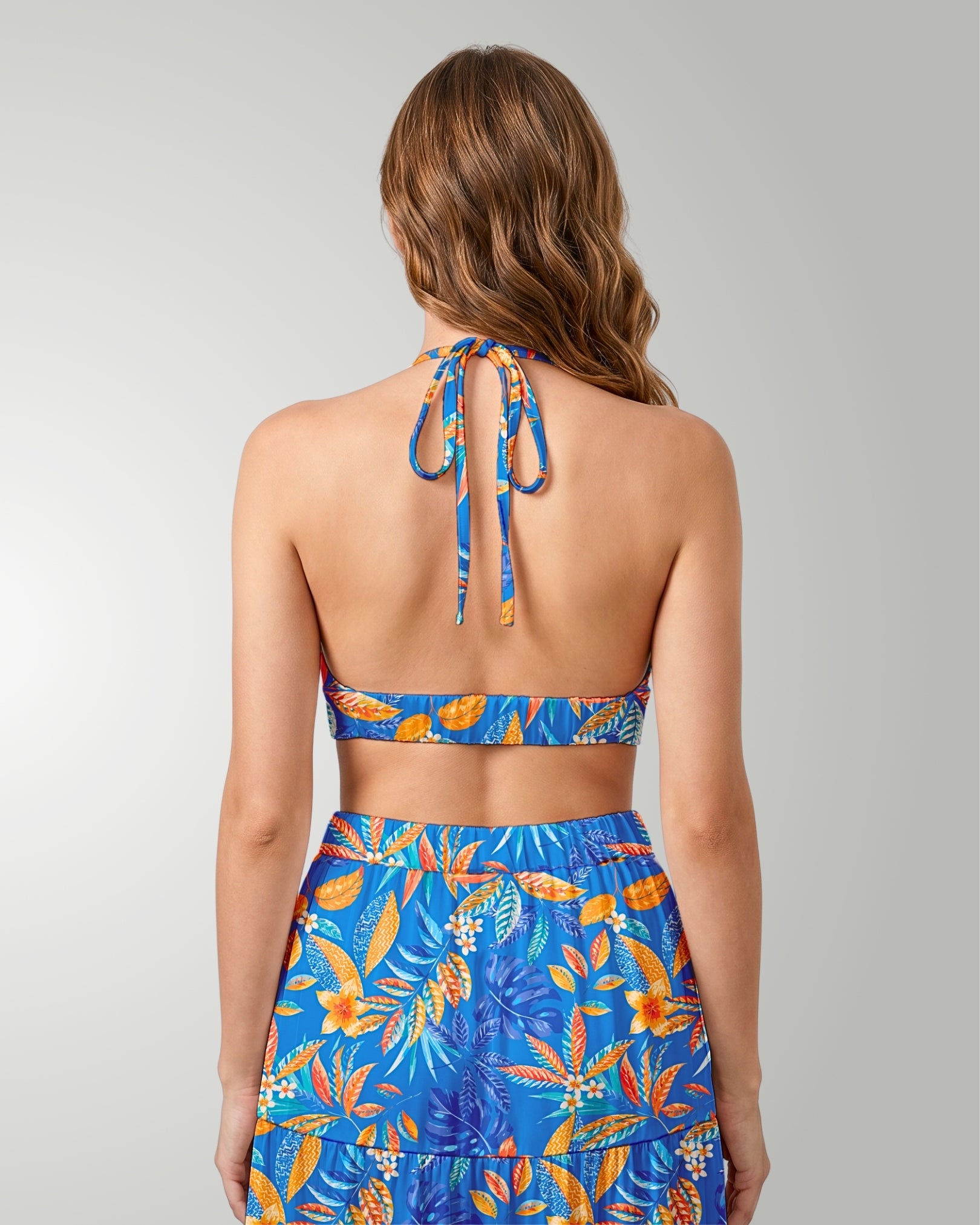 Two-Piece Skirt Set - Tropical Escape