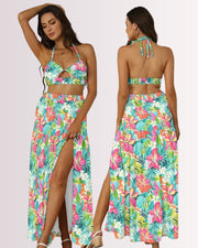 Two-Piece Skirt Set - Tropical Hawaiian III