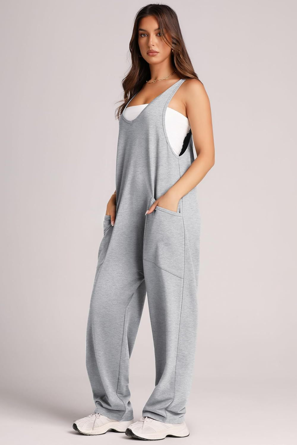Mock Neck Sleeveless Romper.