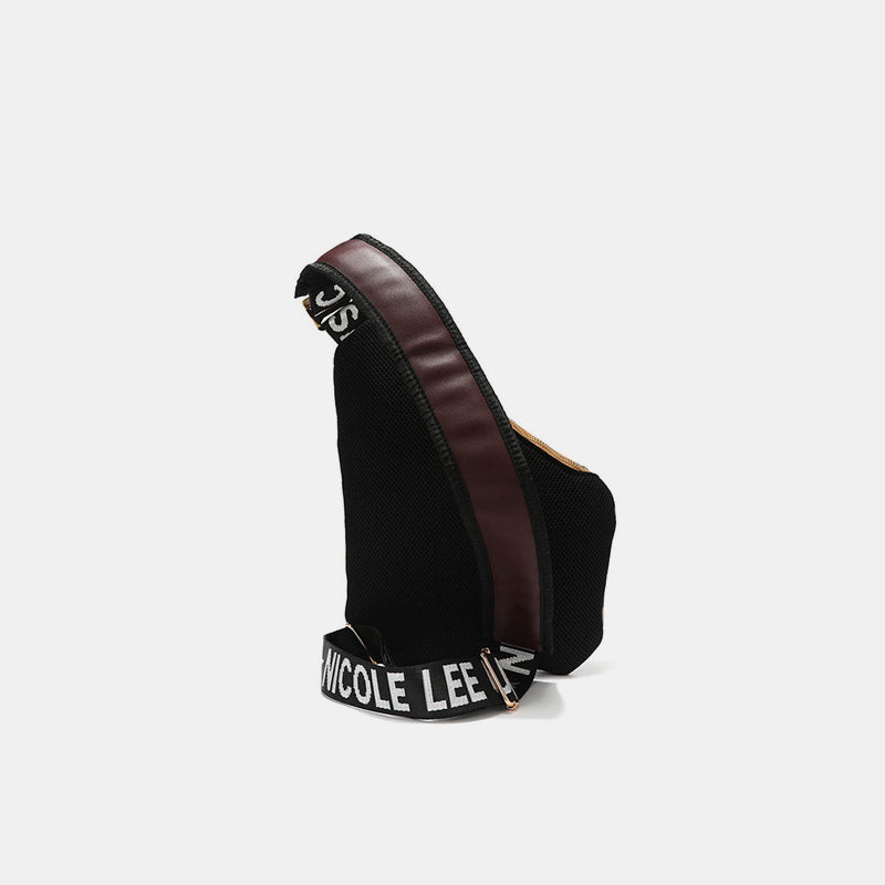 Vegan Leather Leopard & Lip Pattern Crossbody Bag