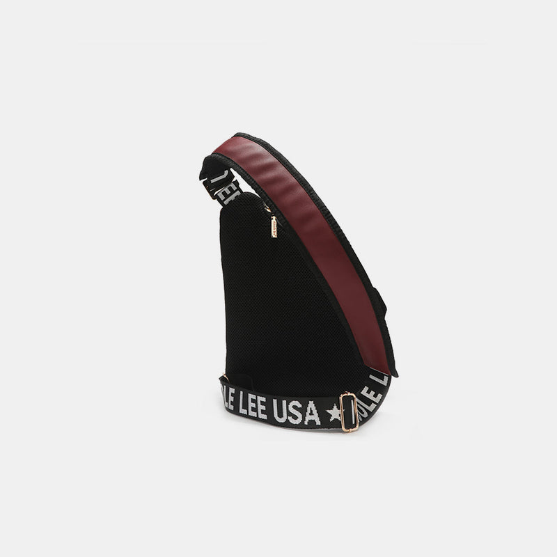 Vegan Leather Leopard & Lip Pattern Crossbody Bag