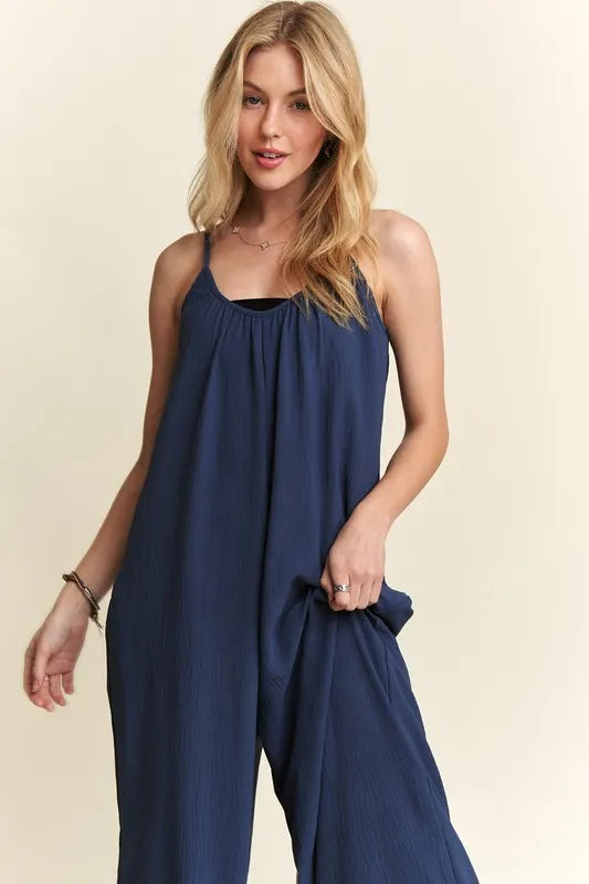 Wide Leg Casual Cami Jumpsuit