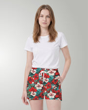 Womens Beach Shorts - Aloha Vibes