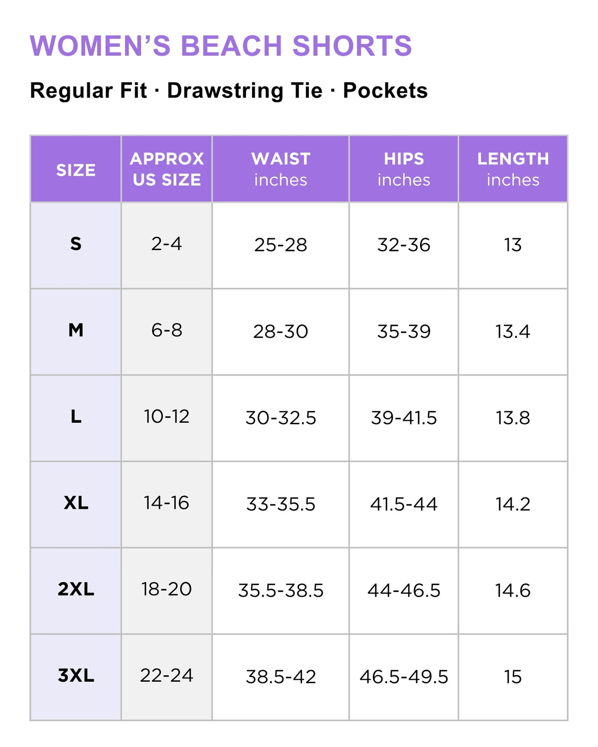 Womens Beach Shorts - Purple Paradise