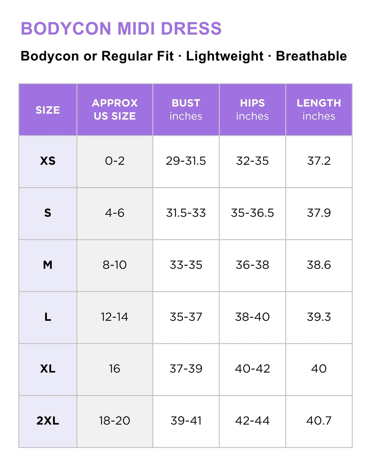 Womens Bodycon Midi Dress - Purple Paradise
