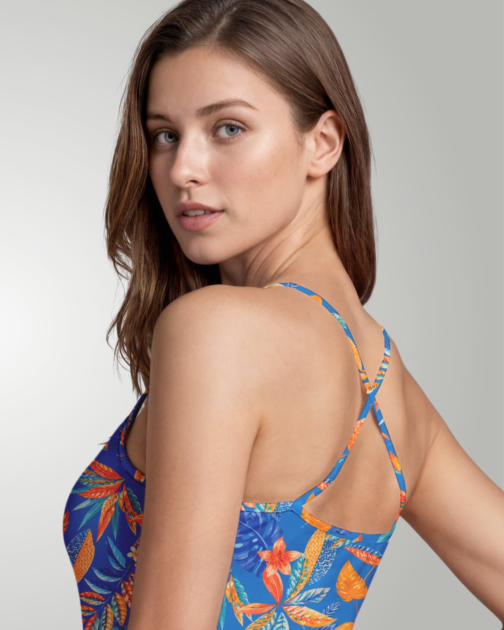 Womens Bodycon Midi Dress - Tropical Escape