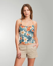 Womens Crop Cami Tank - Botanical Cove