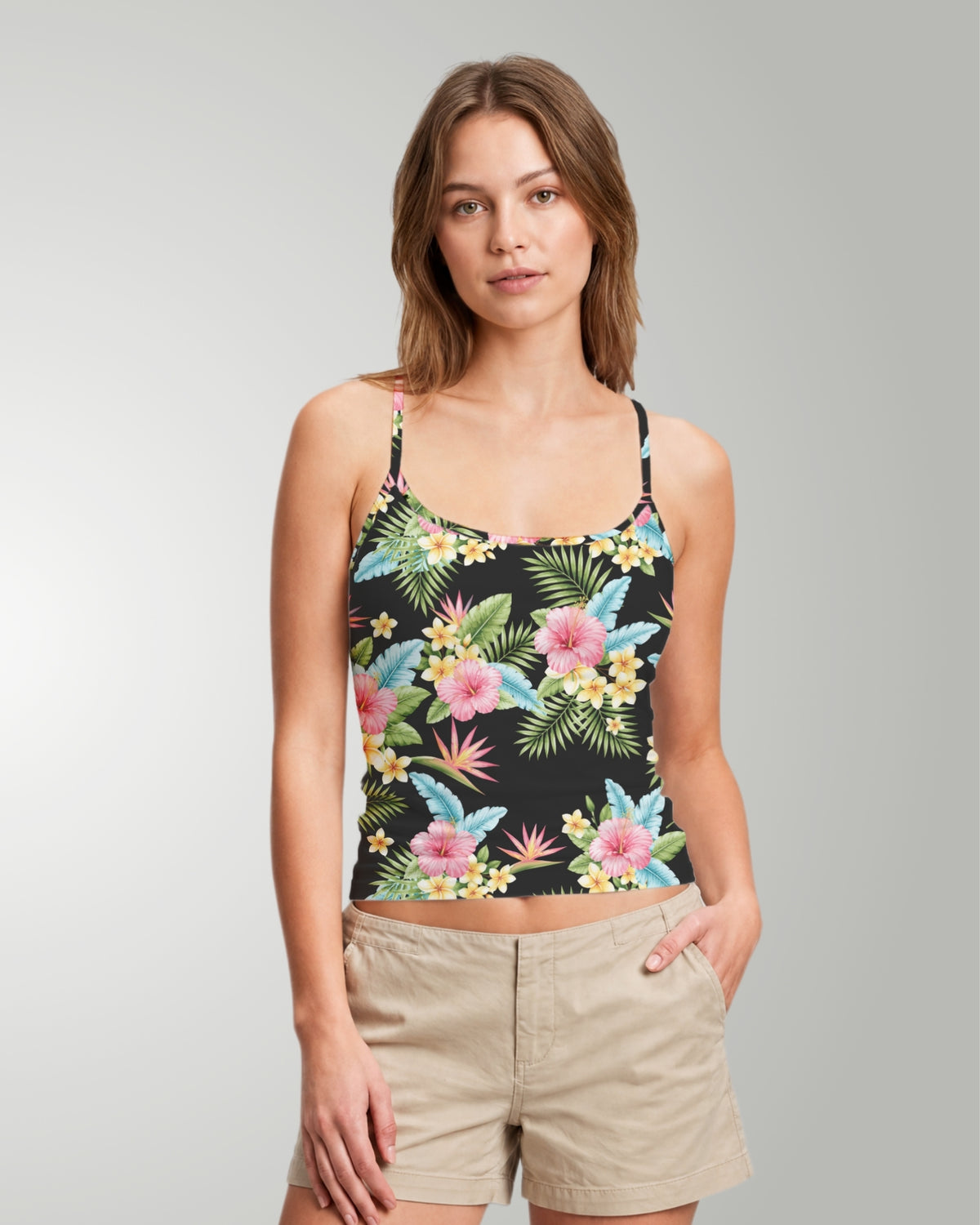 Womens Crop Cami Tank - Lost in Paradise