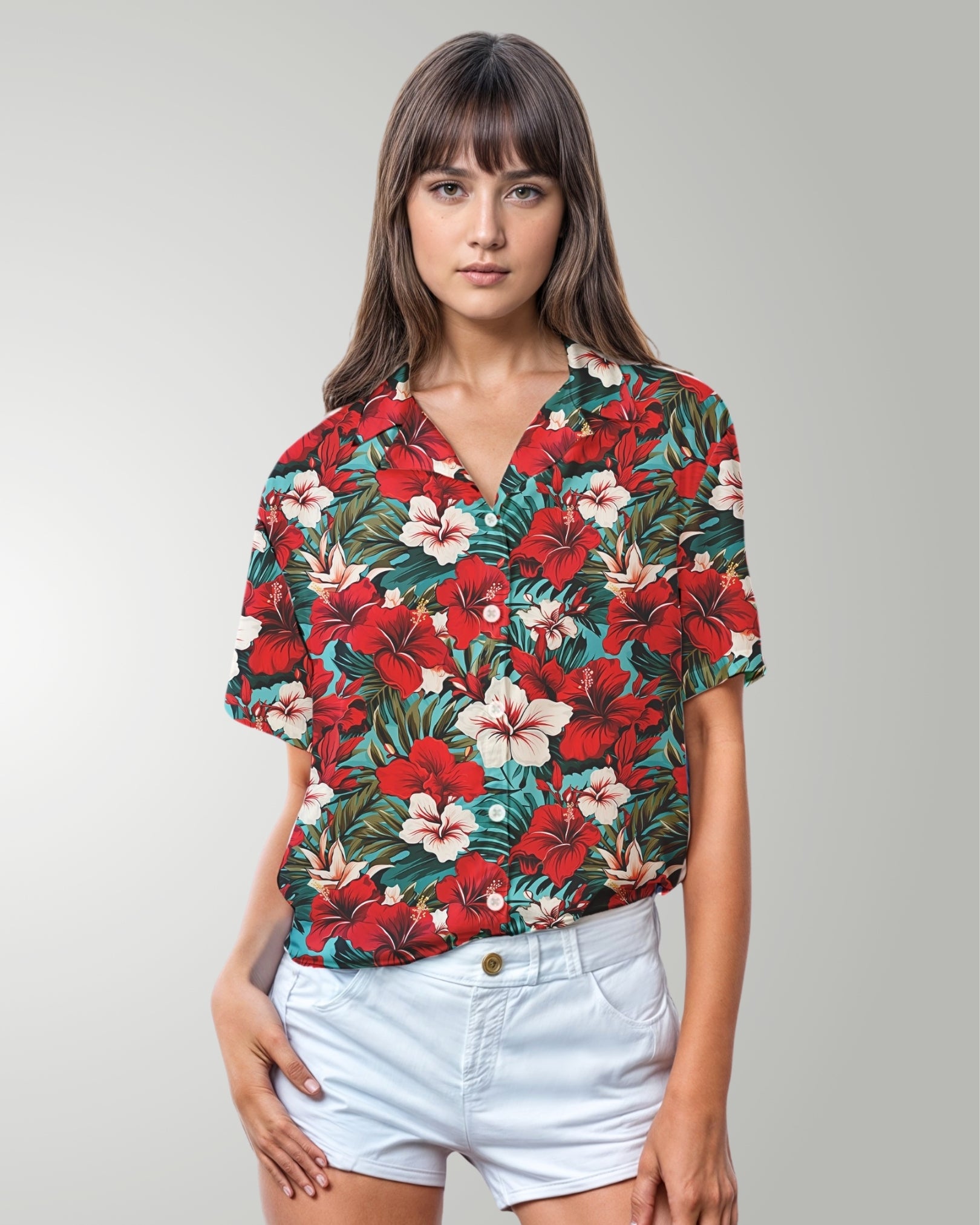 Womens Hawaiian Shirt - Aloha Vibes