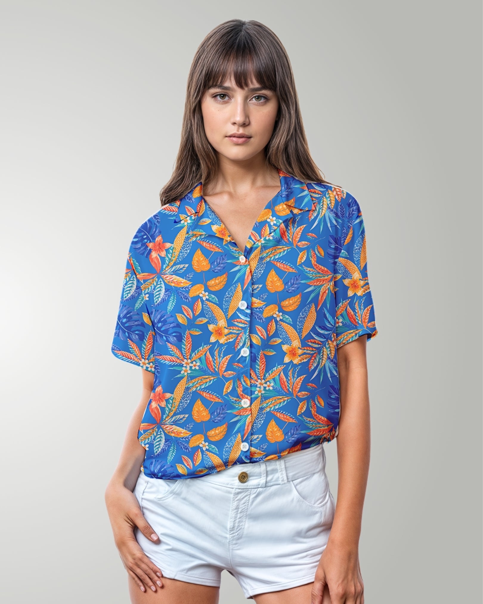 Womens Hawaiian Shirt - Tropical Escape