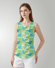 Womens Tank - Green Palms