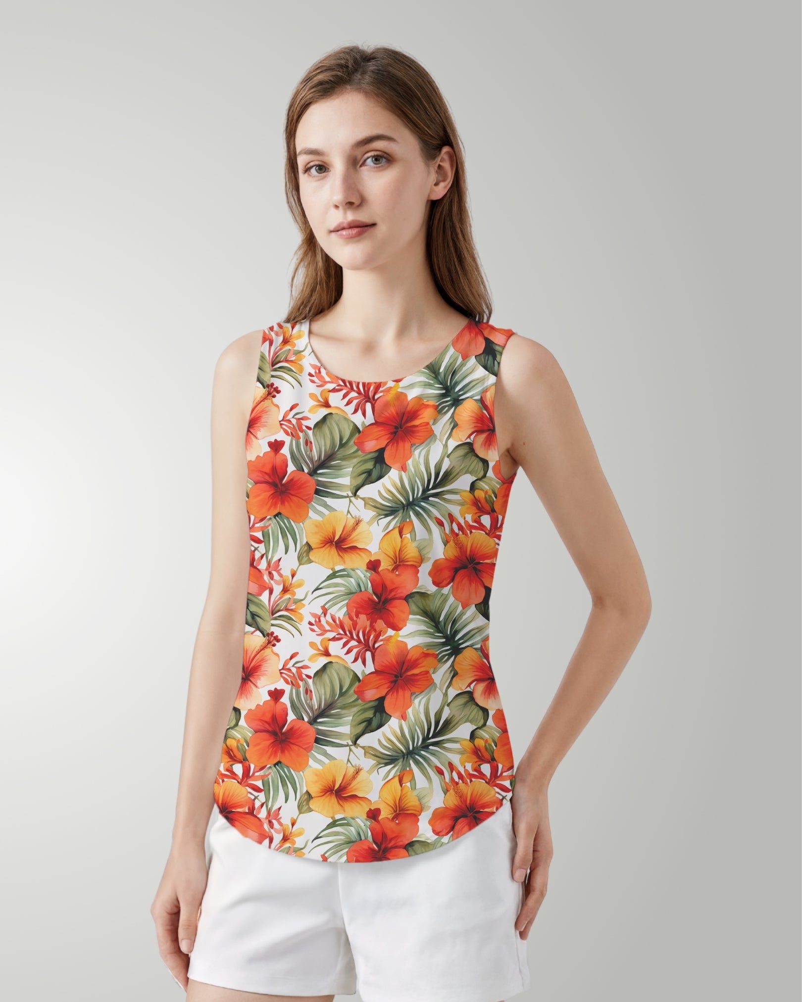 Womens Tank - Sunset Bloom