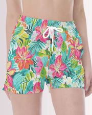 Womens Beach Shorts - Tropical Hawaiian III