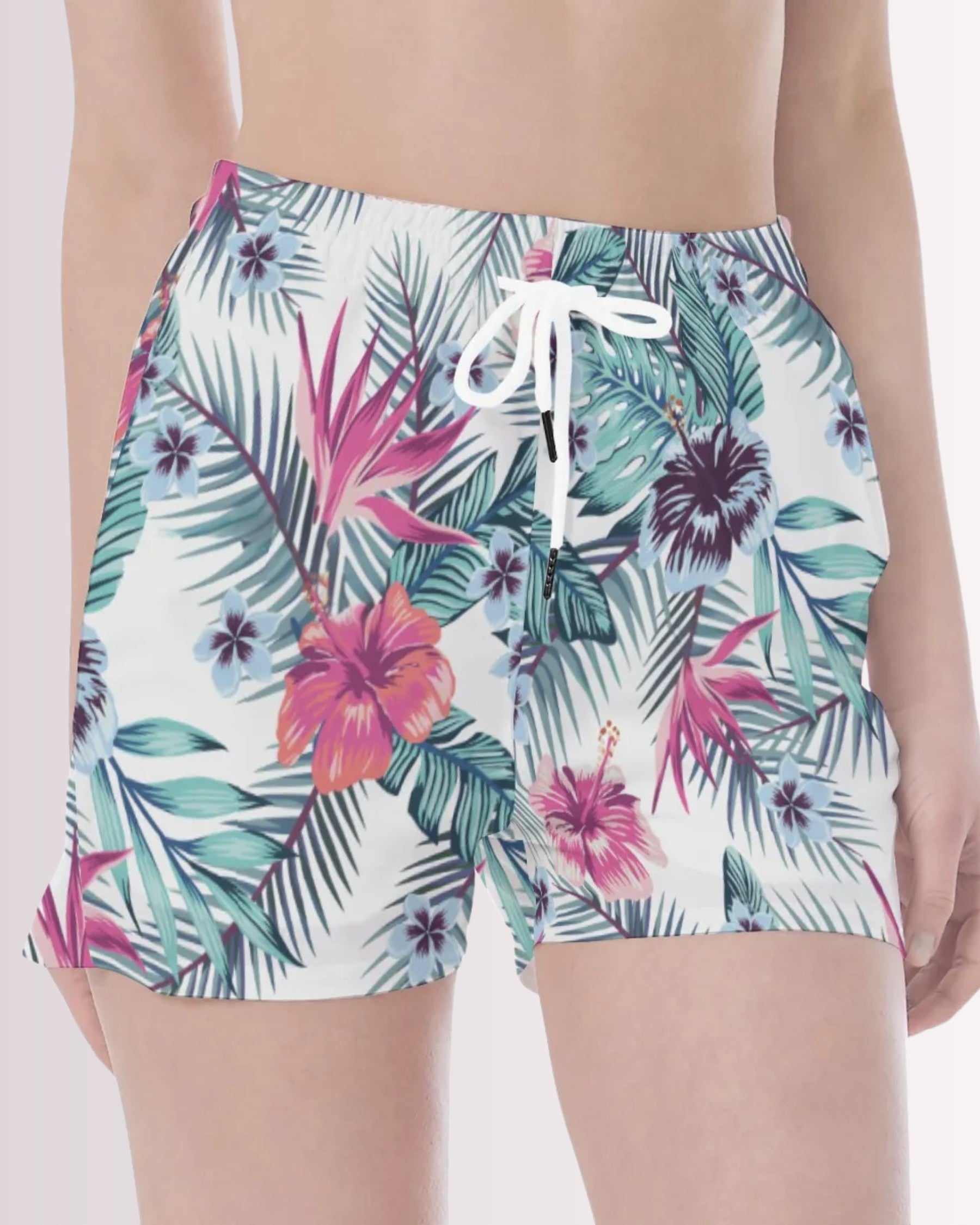 Womens Beach Shorts - Tropical V