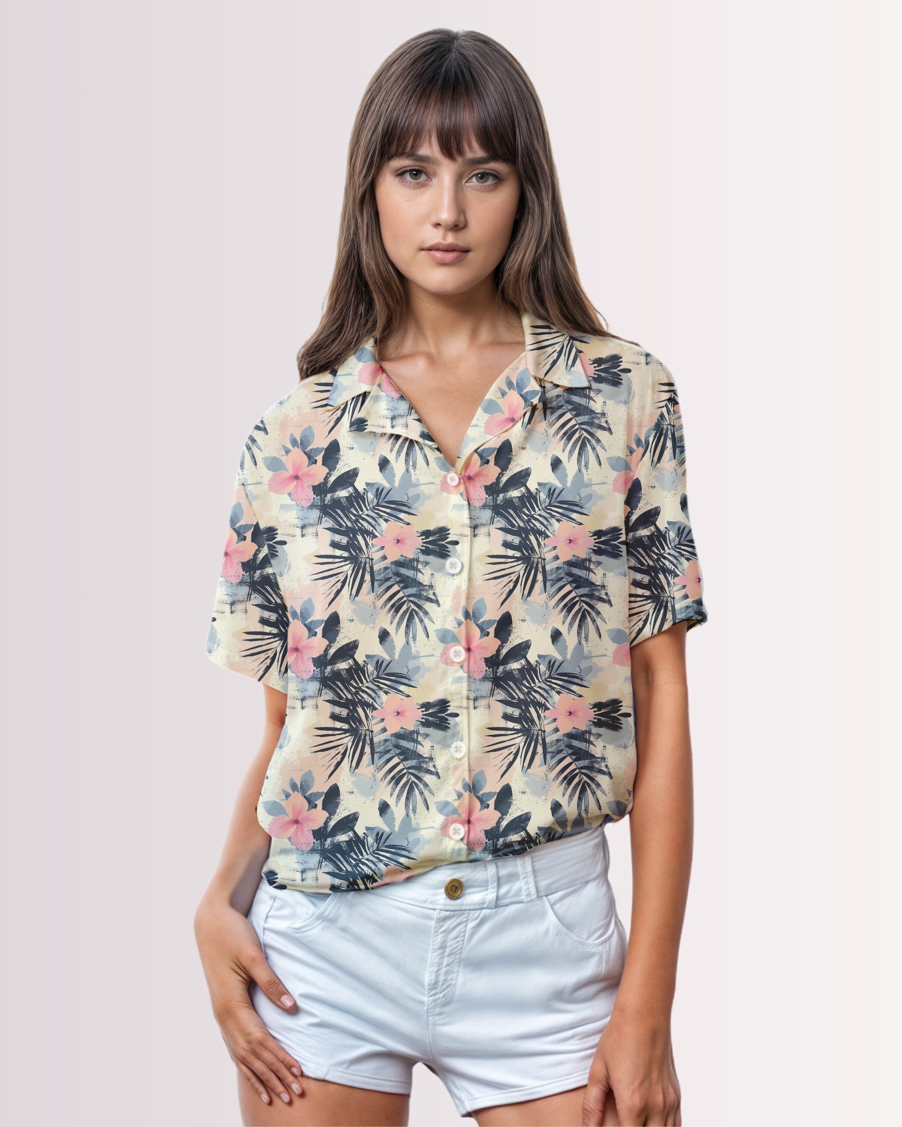 Womens Hawaiian Shirt - Tropical IV