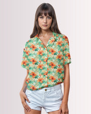 Womens Hawaiian Shirt - Tropical Hawaiian VI