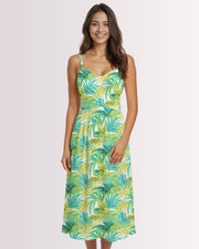 Womens Sun Dress - Palm Leaves I