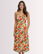Womens Sun Dress - Orange Hawaiian III