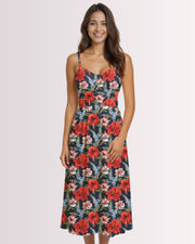 Womens Sun Dress - Tropical Floral IX