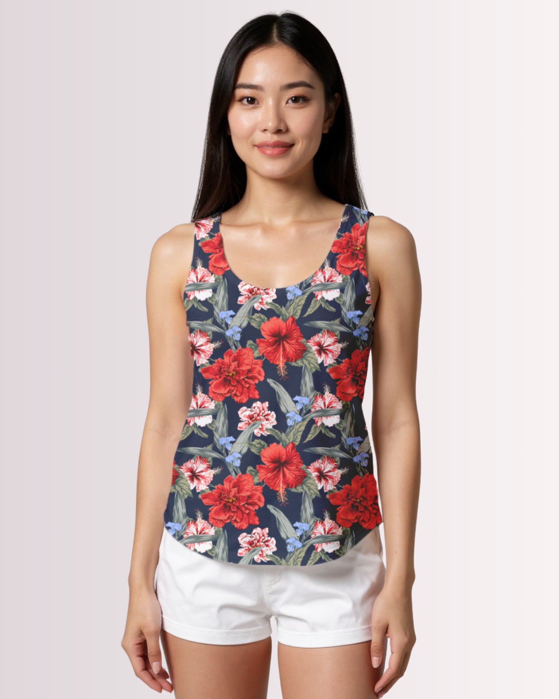 Womens Tank - Tropical Floral IX