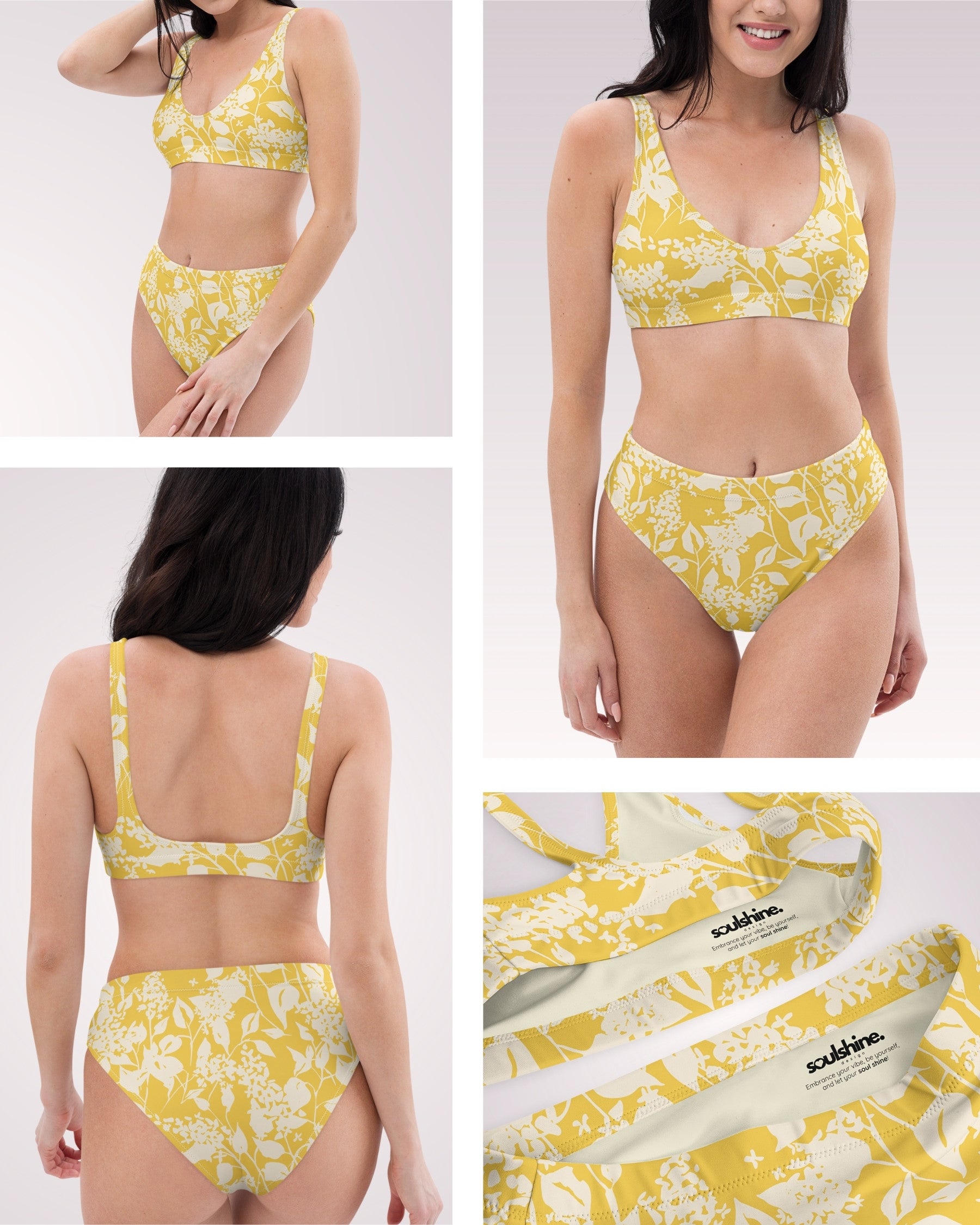 High Waist Bikini - Tropical Floral IV