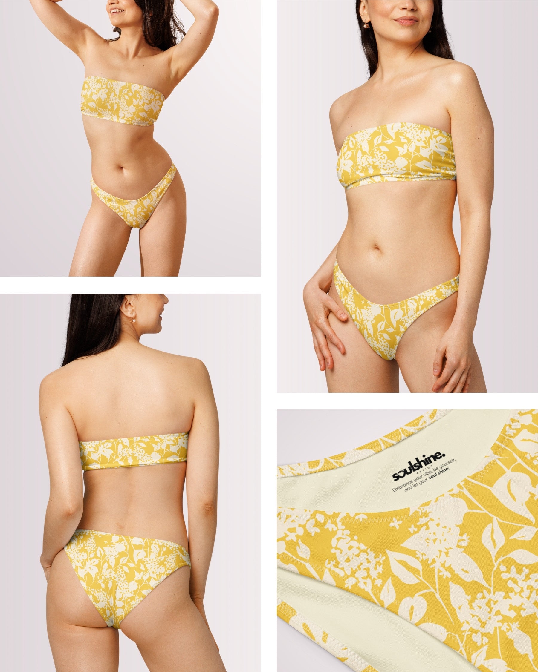 Bandeau Bikini - Tropical Floral IV