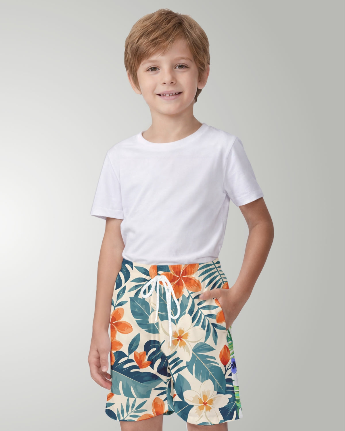Youth Beach Shorts - Botanical Cove