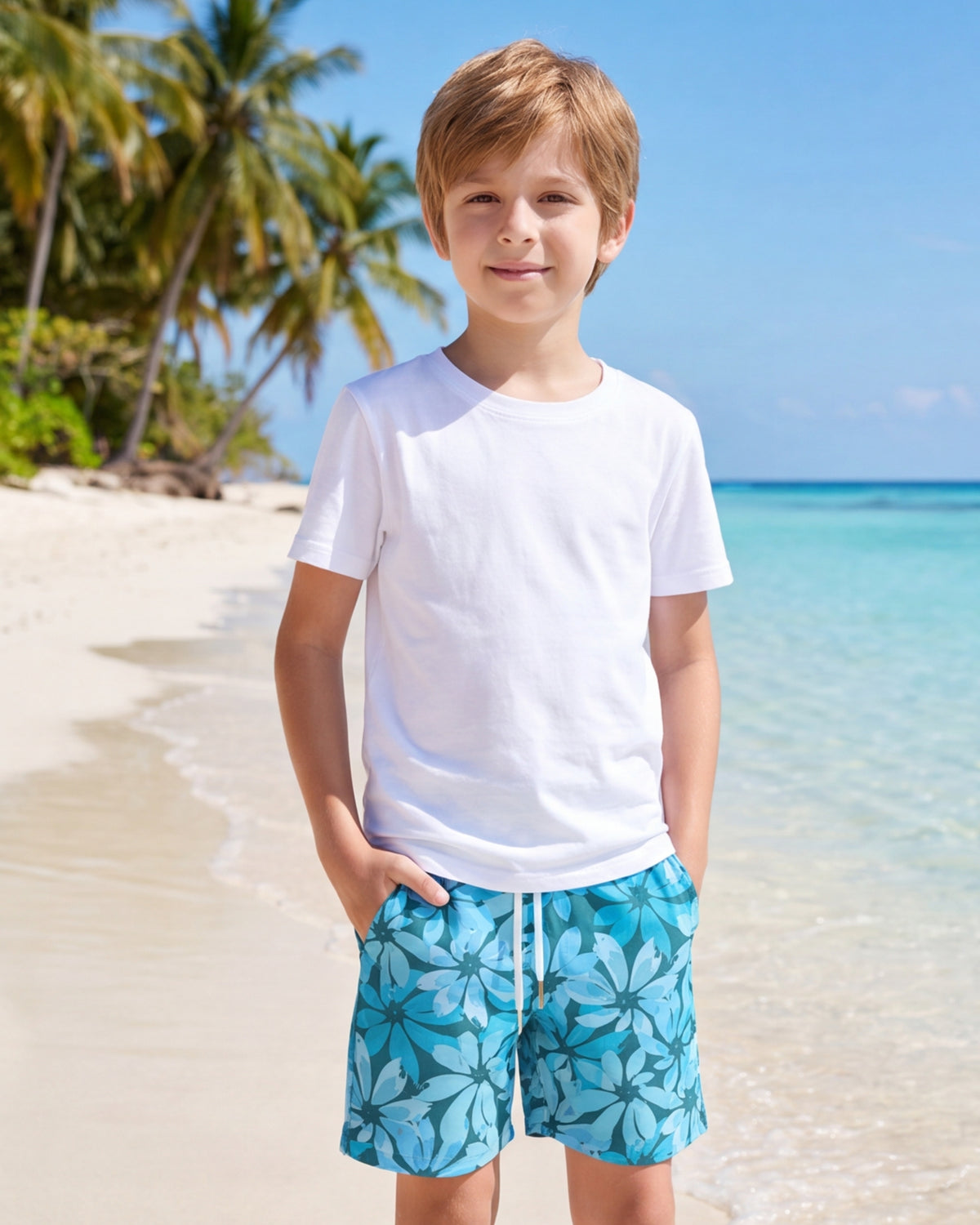 Youth Beach Shorts - Seaside Sonata