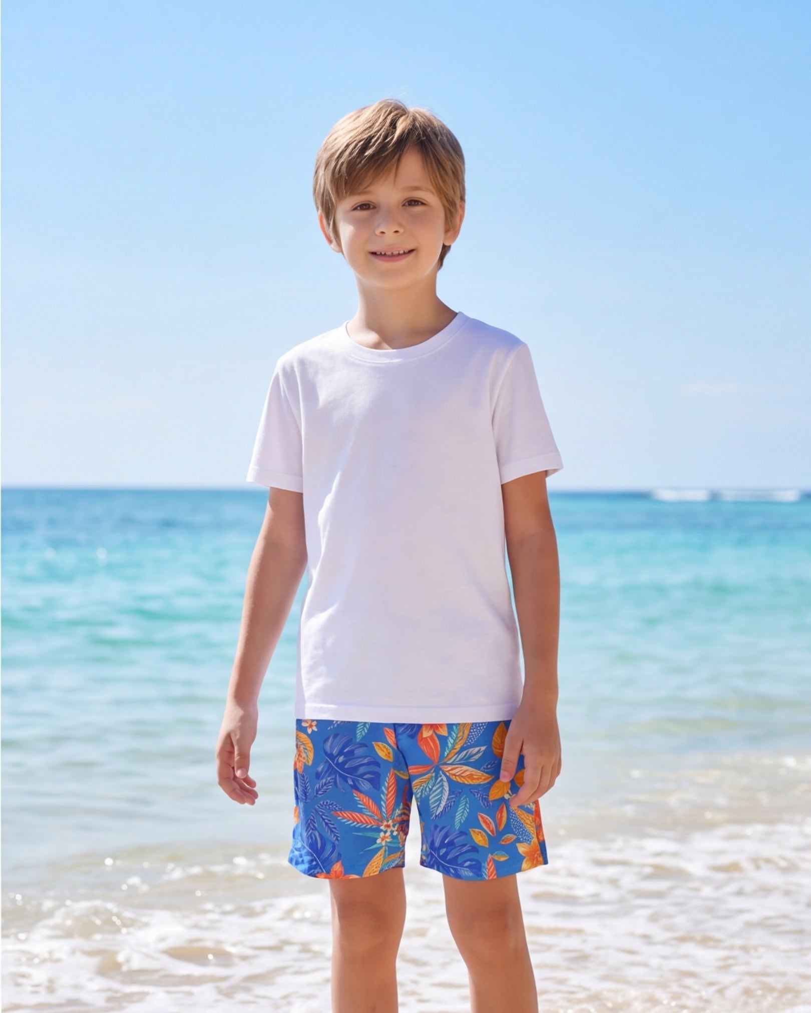 Youth Beach Shorts - Tropical Escape