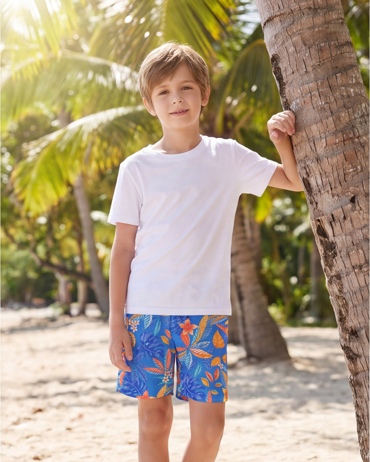 Youth Beach Shorts - Tropical Escape